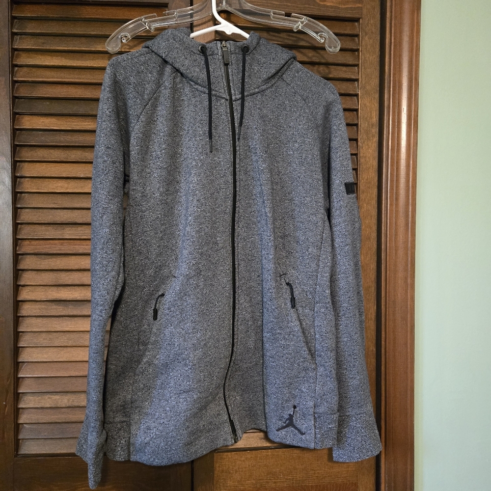 Jordan Sportswear Fleece Men's Full-Zip Hoodie Grey Heather - L